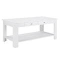 Table basse à 2 tiroirs avec étagère