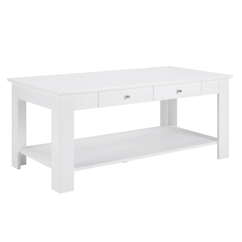 Table basse à 2 tiroirs avec étagère