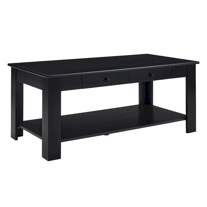 Table basse à 2 tiroirs avec étagère