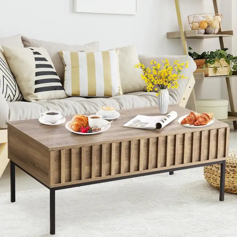 Table basse en bois, table basse relevable