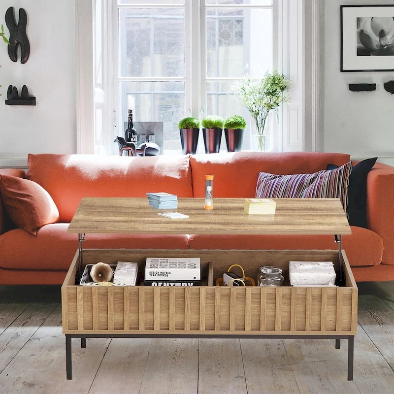 Table basse en bois, table basse relevable