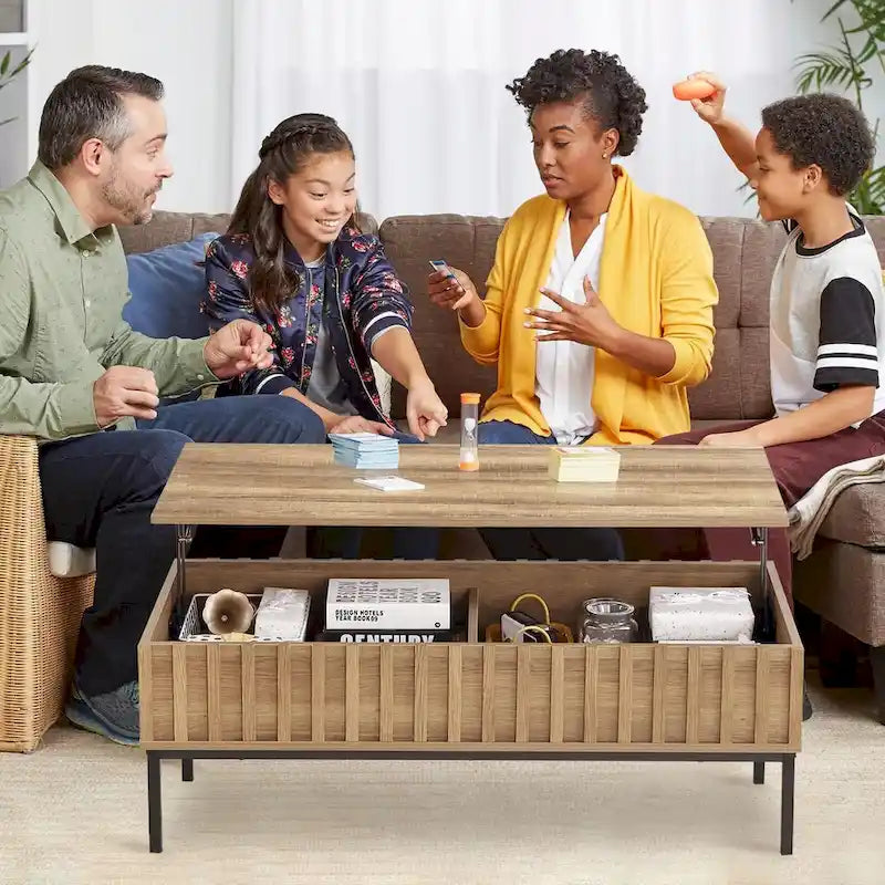 Table basse en bois, table basse relevable