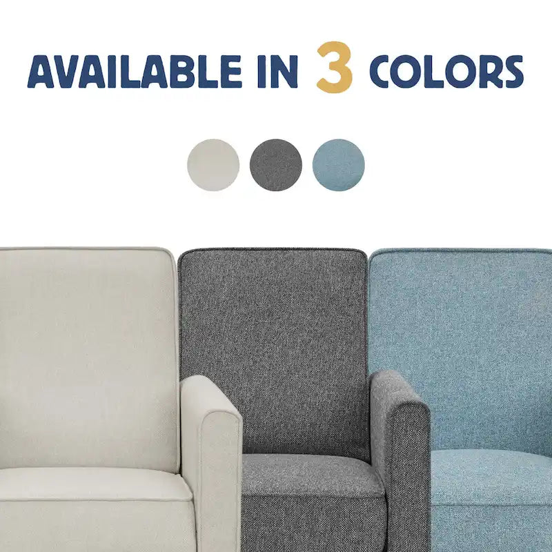 Fauteuil inclinable matelassé en tissu avec passepoil