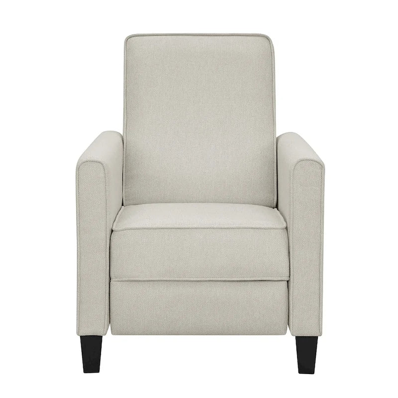 Fauteuil inclinable matelassé en tissu avec passepoil