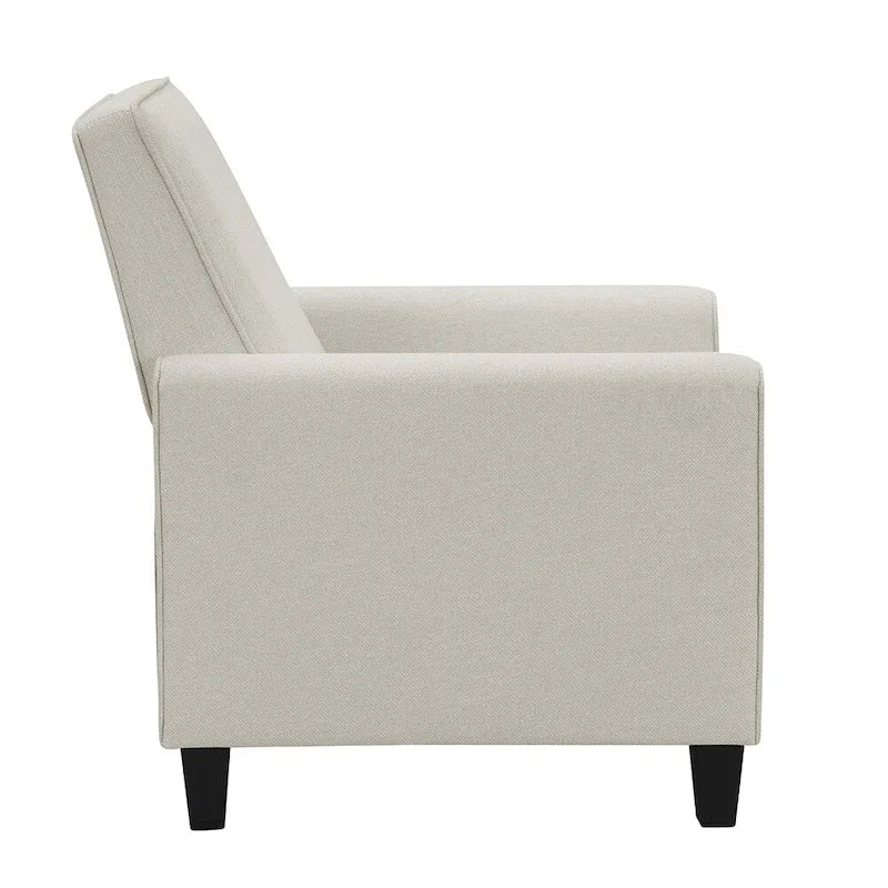 Fauteuil inclinable matelassé en tissu avec passepoil