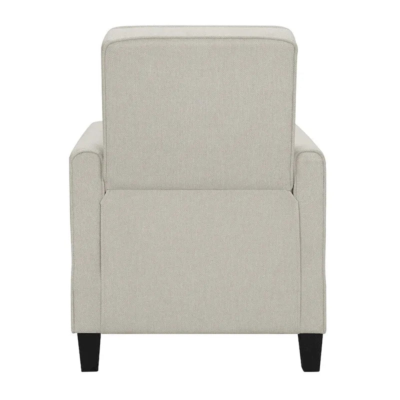 Fauteuil inclinable matelassé en tissu avec passepoil