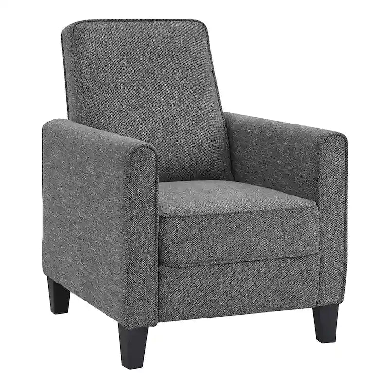 Fauteuil inclinable matelassé en tissu avec passepoil