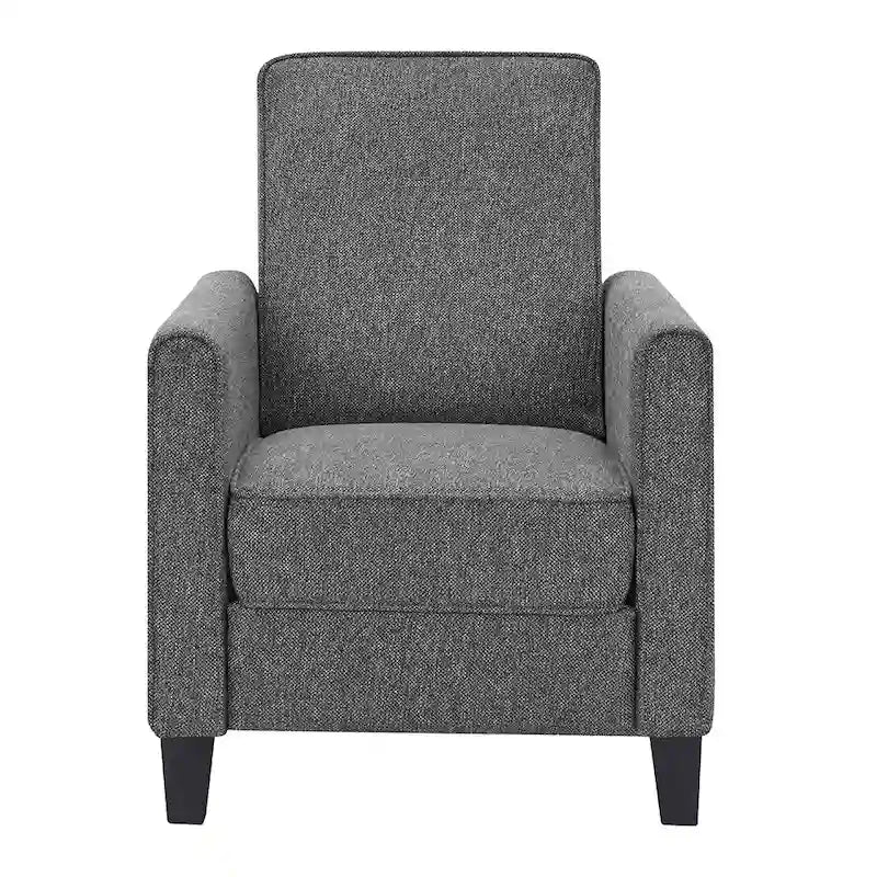 Fauteuil inclinable matelassé en tissu avec passepoil