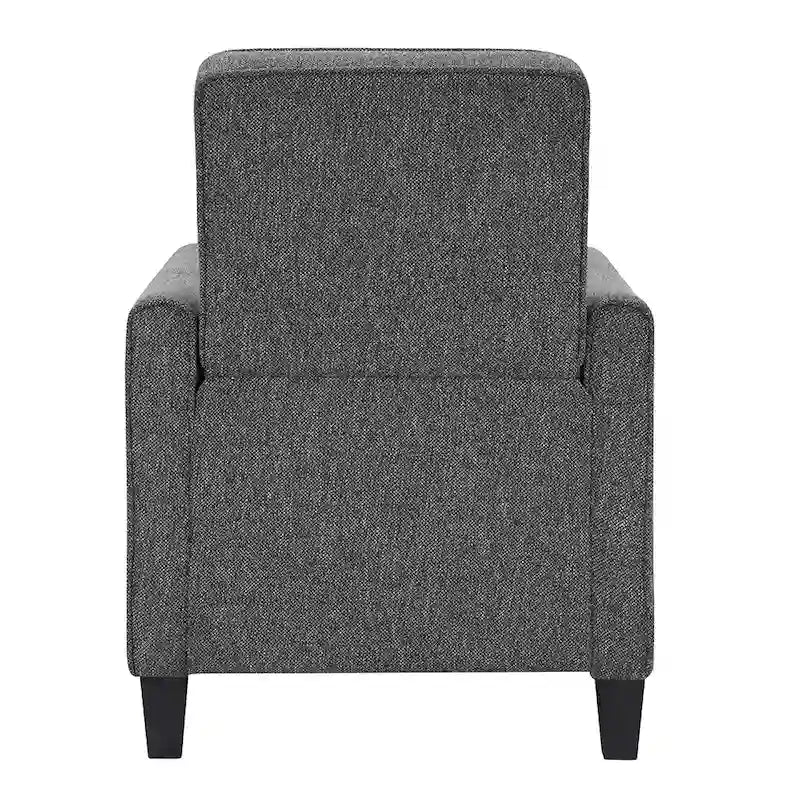Fauteuil inclinable matelassé en tissu avec passepoil