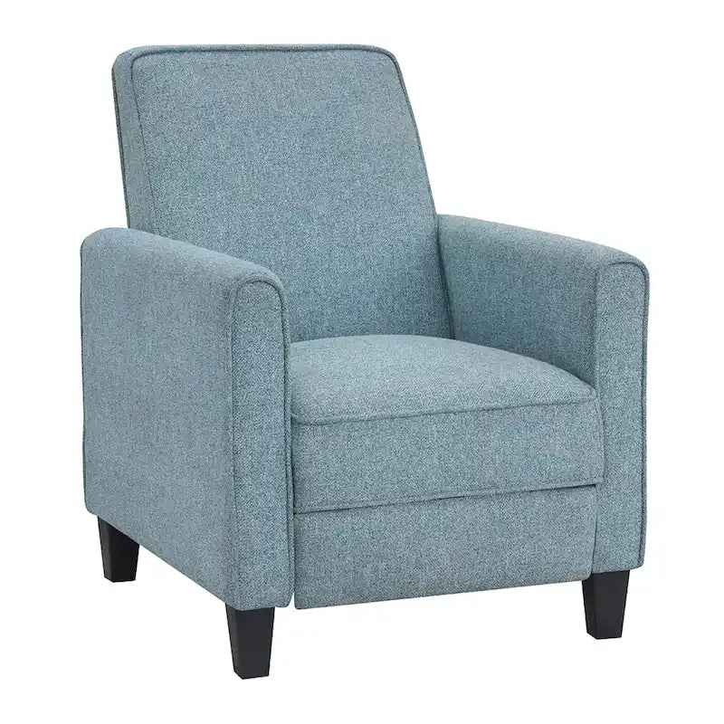 Fauteuil inclinable matelassé en tissu avec passepoil