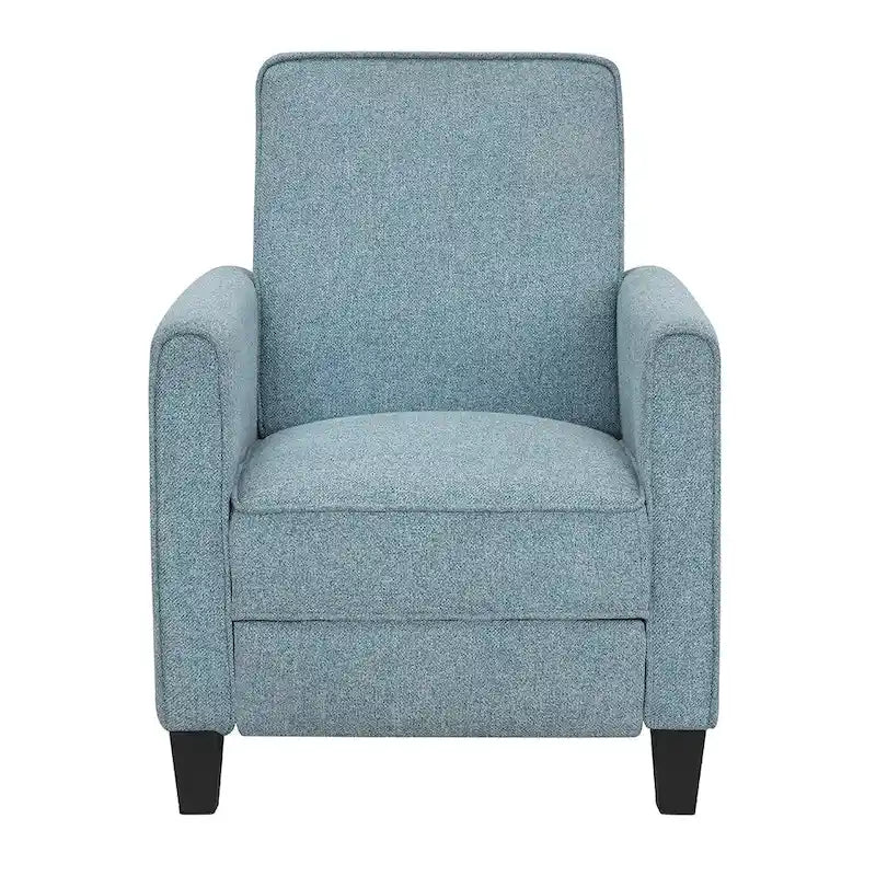 Fauteuil inclinable matelassé en tissu avec passepoil
