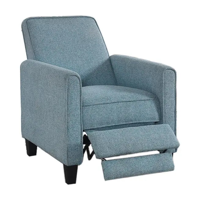 Fauteuil inclinable matelassé en tissu avec passepoil