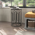 Table d'appoint ronde moderne avec plateau en marbre