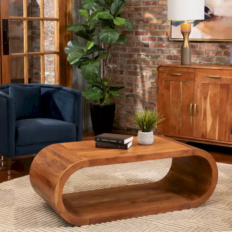 Table basse en bois de manguier