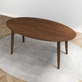 Table à manger ovale en bois massif de 170 cm, style Mid-Century