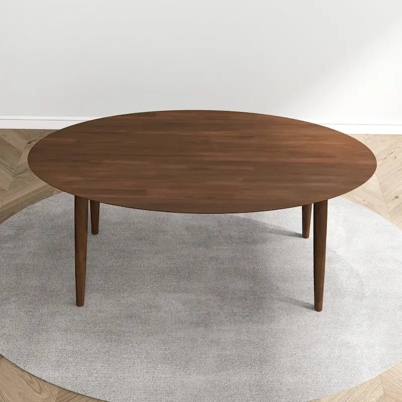Table à manger ovale en bois massif de 170 cm, style Mid-Century