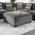 Pouf de cocktail rembourré en chenille