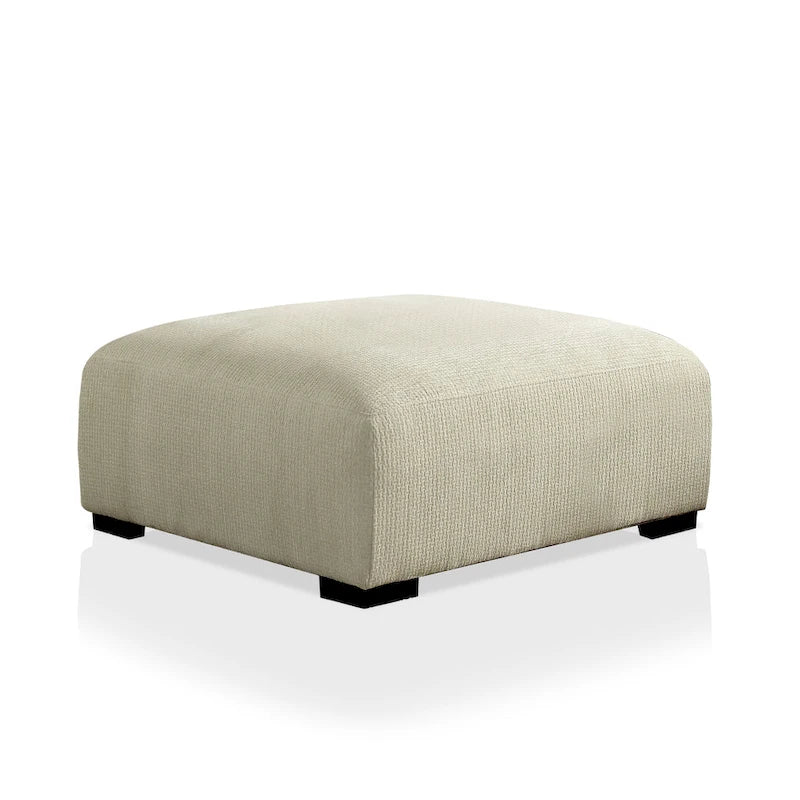 Pouf de cocktail rembourré en chenille