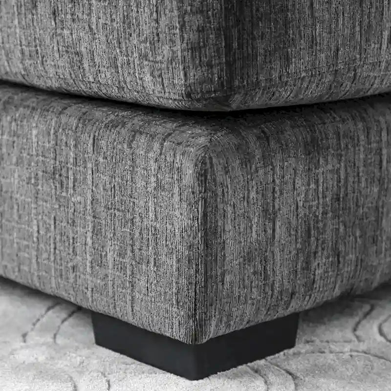 Pouf de cocktail rembourré en chenille