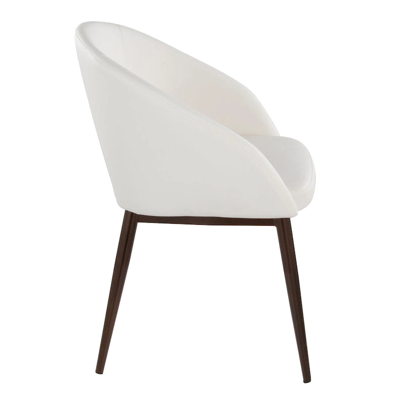 Chaise de salle à manger capitonnée avec pieds en métal cuivré