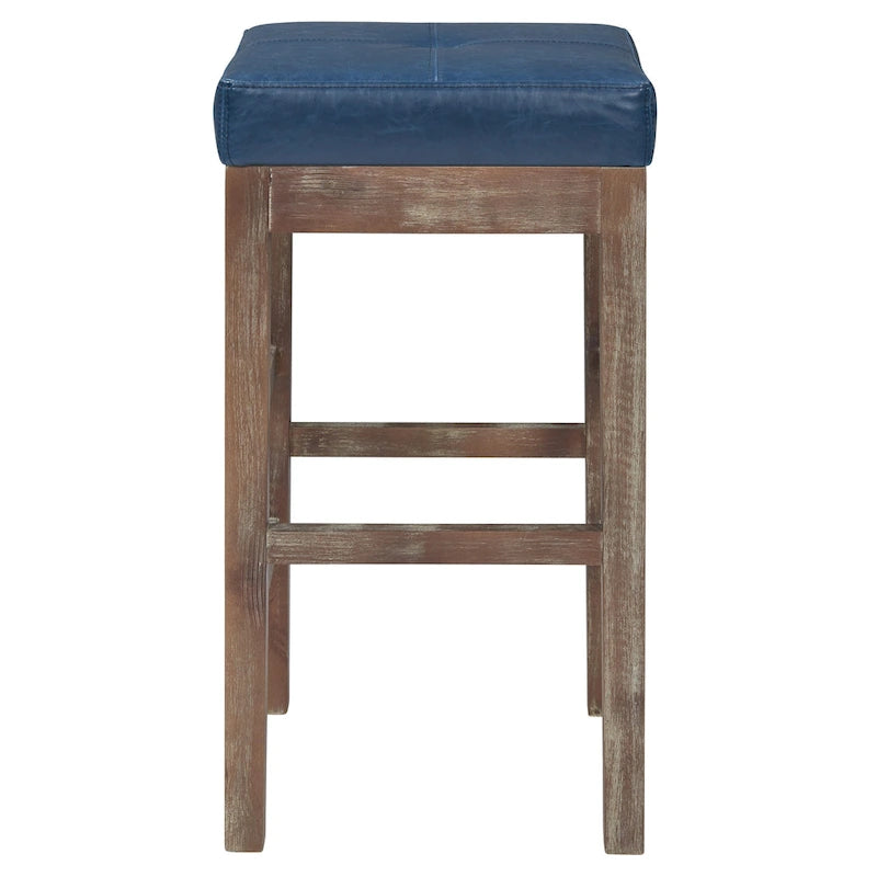 Tabouret de comptoir sans dossier en cuir reconstitué
