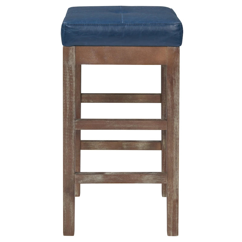Tabouret de comptoir sans dossier en cuir reconstitué