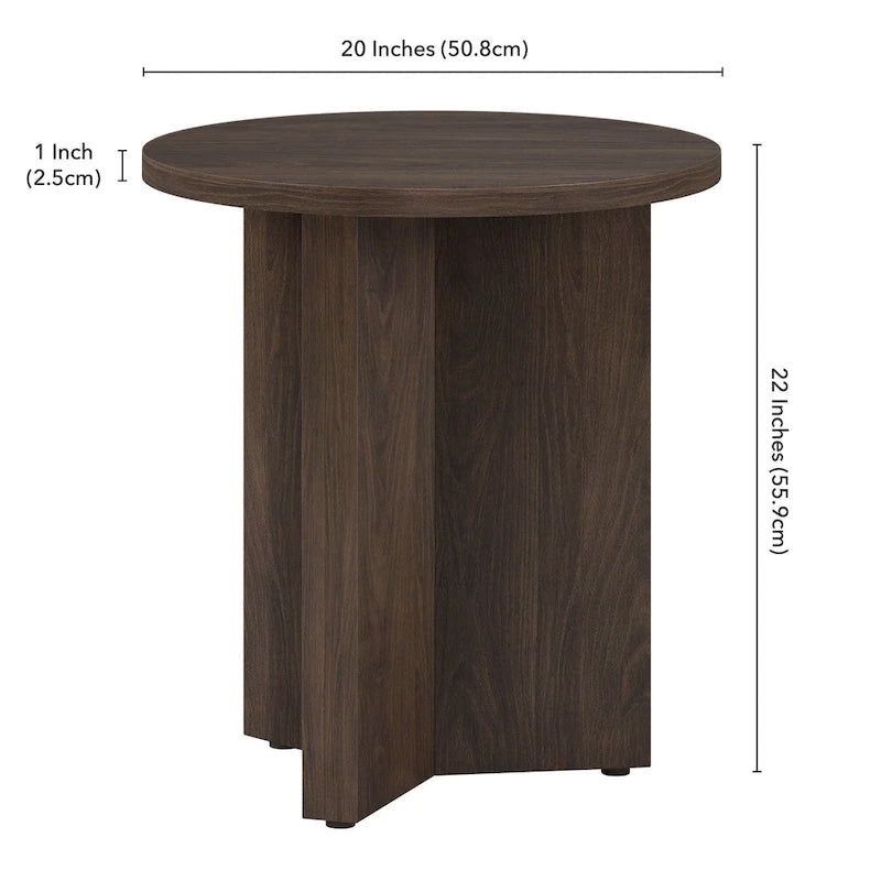 Table d'appoint ronde de 20 po de large