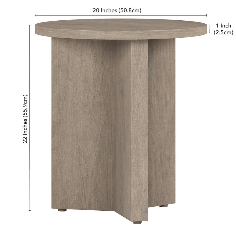 Table d'appoint ronde de 20 po de large