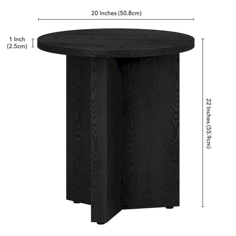Table d'appoint ronde de 20 po de large