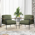 Fauteuils d'appoint, ensemble de 2, fauteuils blancs en chenille