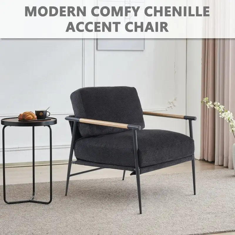 Fauteuils d'appoint, ensemble de 2, fauteuils blancs en chenille