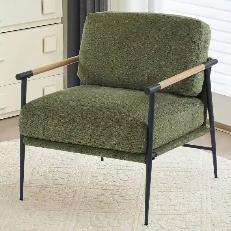 Fauteuils d'appoint, ensemble de 2, fauteuils blancs en chenille