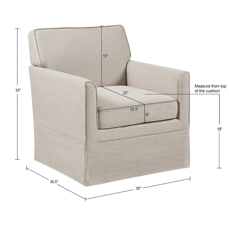 Fauteuil d'appoint déhoussable - 30L x 30.5P x 33H