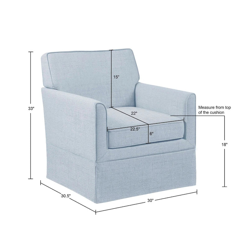 Fauteuil d'appoint déhoussable - 30L x 30.5P x 33H