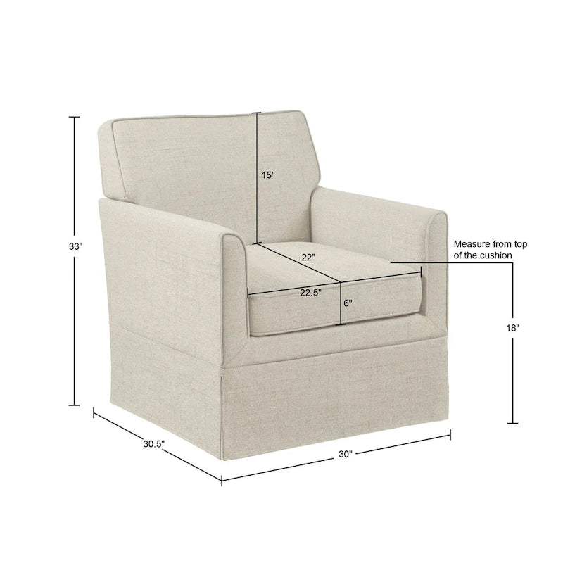Fauteuil d'appoint déhoussable - 30L x 30.5P x 33H