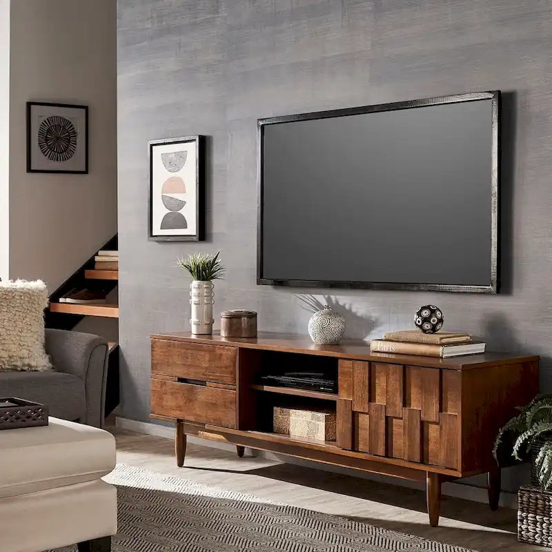 Kieran Mid-Century Wood 2-Drawer TV Stand by iNSPIRE Q Modern