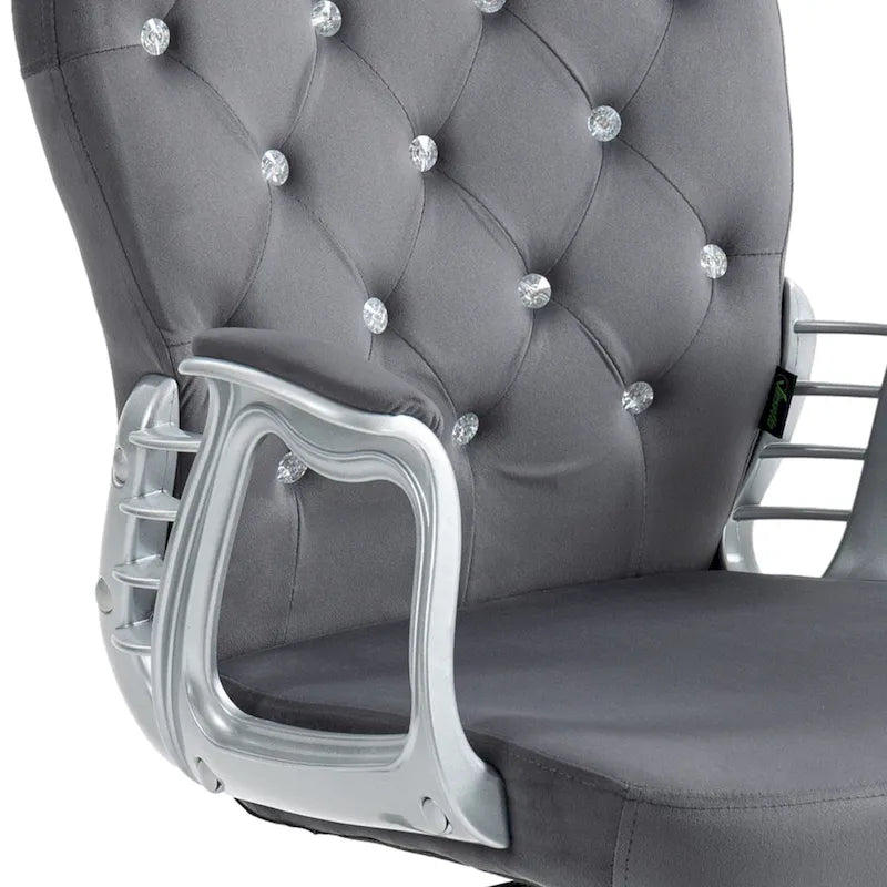 Chaise de bureau mi-hauteur avec dossier capitonné, pivotante et à roulettes pour travail