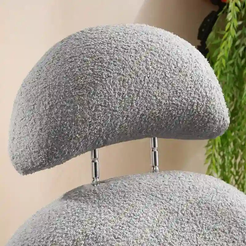 Fauteuil à bascule de puériculture en tissu Sherpa moderne