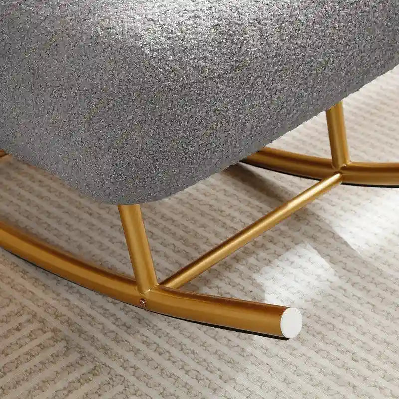 Fauteuil à bascule de puériculture en tissu Sherpa moderne