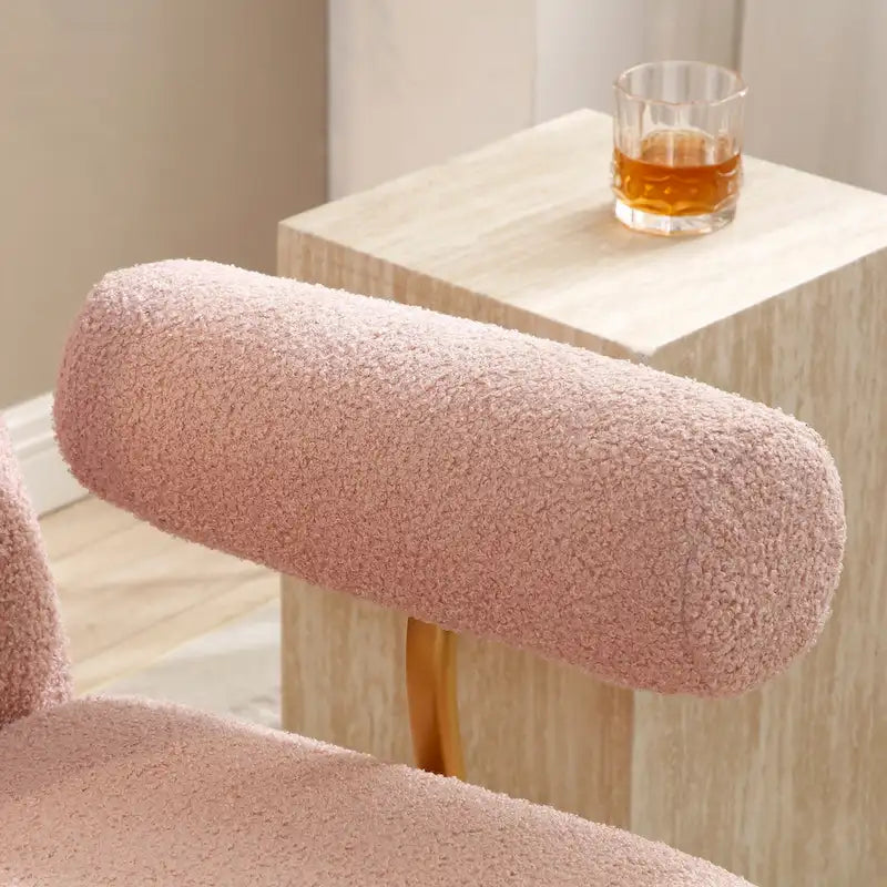 Fauteuil à bascule de puériculture en tissu Sherpa moderne