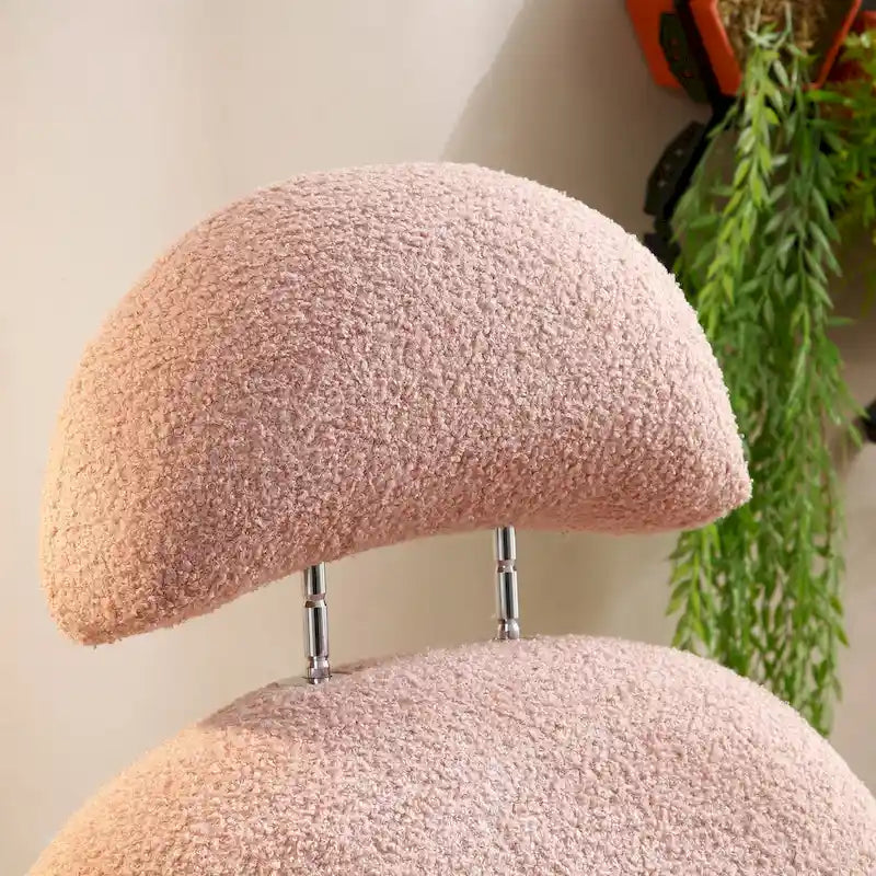 Fauteuil à bascule de puériculture en tissu Sherpa moderne