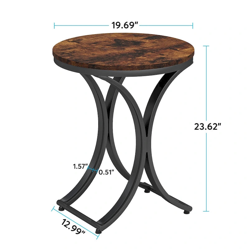Table d'appoint or blanc