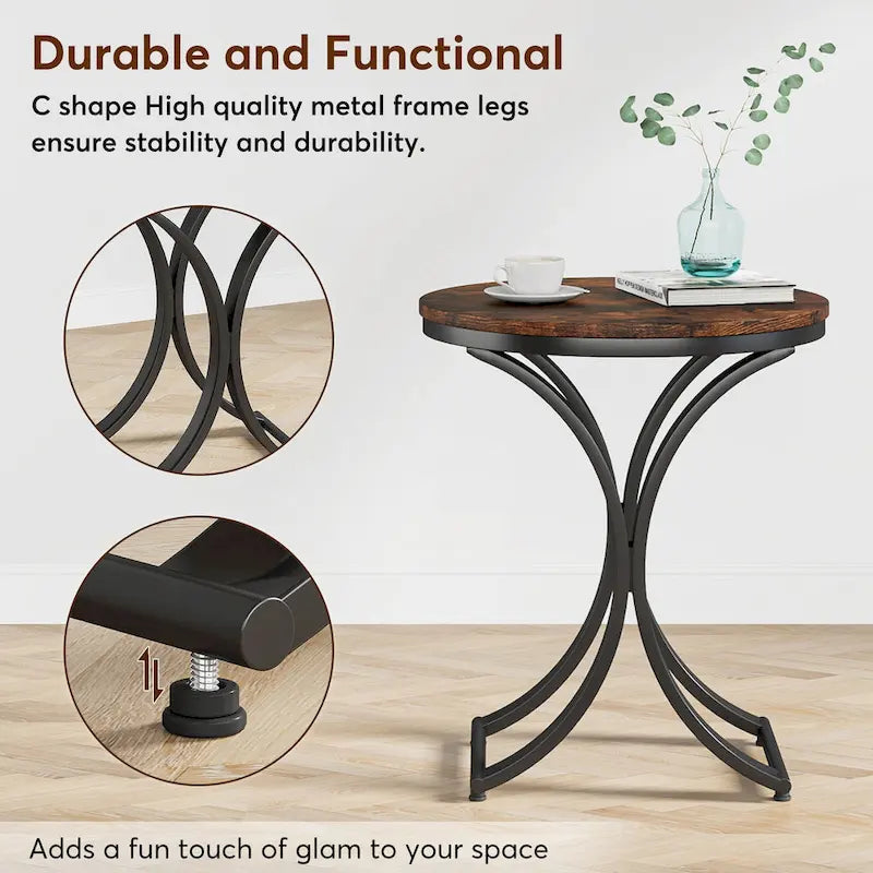 Table d'appoint or blanc