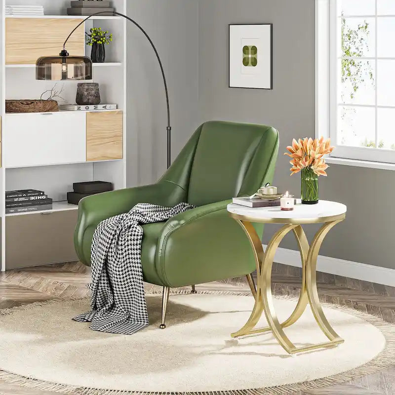 Table d'appoint or blanc