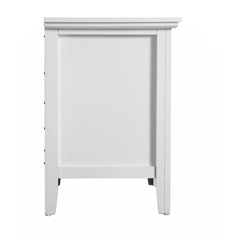 Table de chevet 3 tiroirs, blanc
