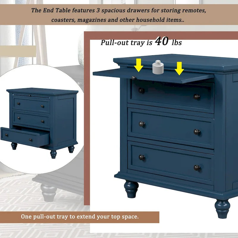 Table d'appoint en pin massif