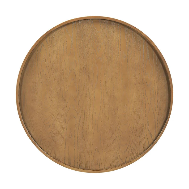 Table basse ronde en rotin avec côtés en rotin PE
