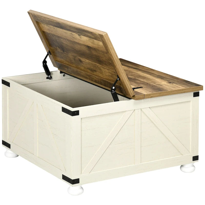 Table basse de ferme avec rangement