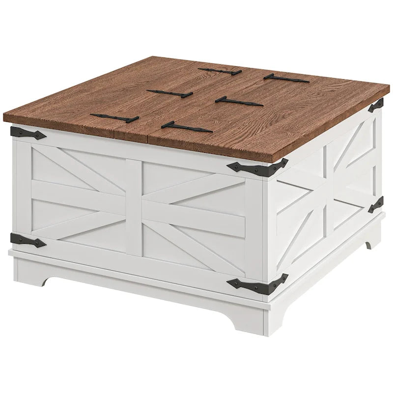 Table basse de ferme avec rangement
