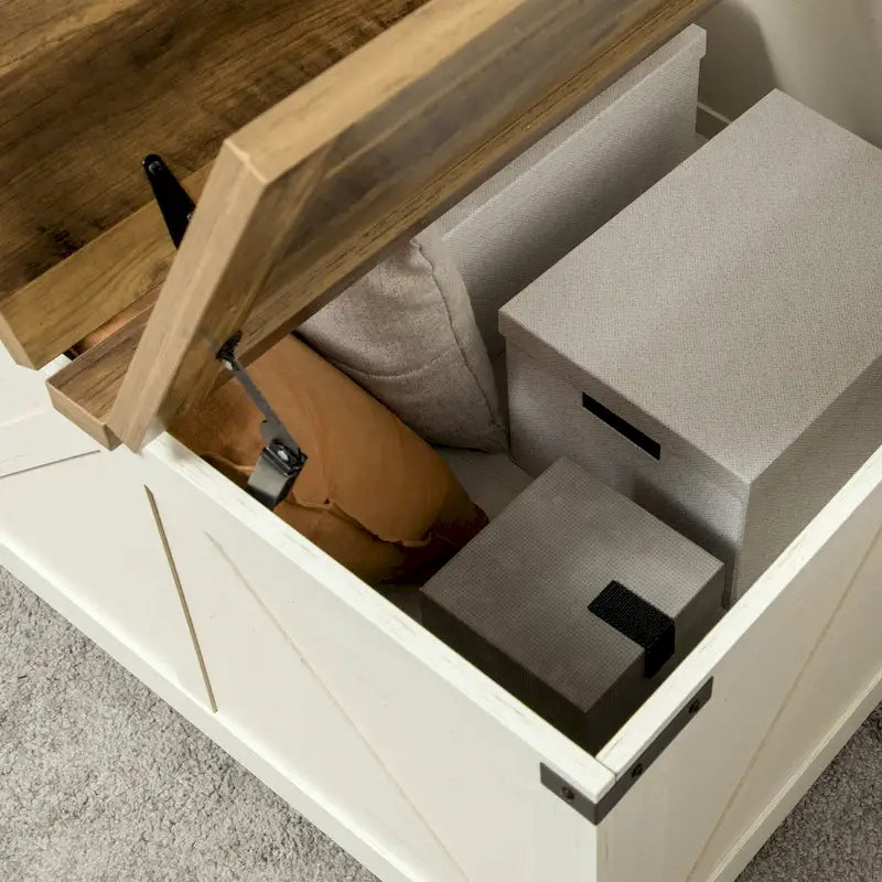 Table basse de ferme avec rangement